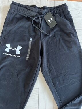 Under Armour Black Sweatpants with White Logo